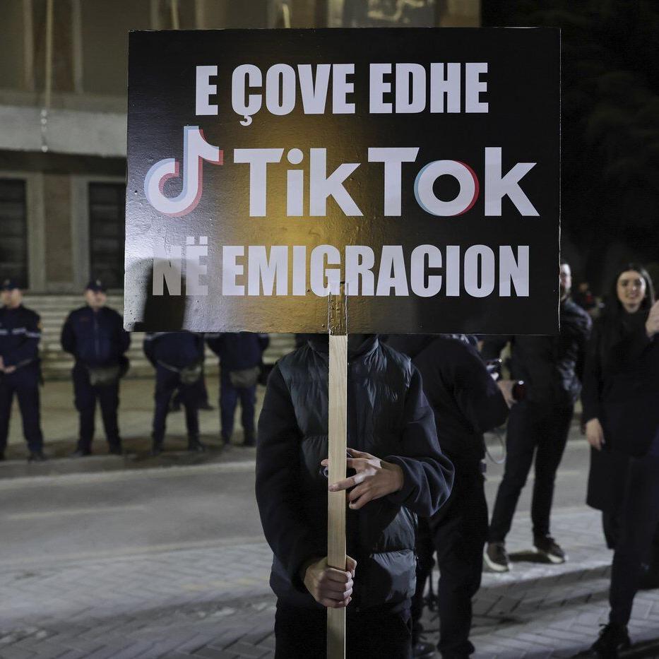 Albanian opposition protests TikTok ban alleging censorship ahead of election